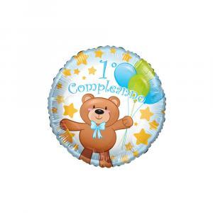 Palloncino  1 compleanno bimbo tondo 18"-45cm. 1pz