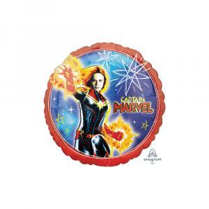 Palloncino  captain marvel tondo standardshape 18"-46cm. 1pz