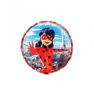 Palloncino tondo miraculous ladybug & cat noir 18"-45cm. 1pz