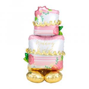 Palloncino  torta matrimoniale airwalker 52"-132cm. 1pz