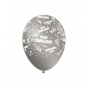 Pall. 11"/12" argento st. bianca globo buon compl.