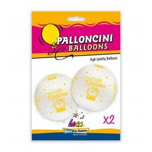 Blister 2pz pall. 33" bianco 10 st. glo-53 ocra cresima