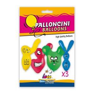 Blister palloncini sagomati assortiti 3pz