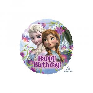 Palloncino  frozen happy birthday tondo standardshape 18"-46cm. 1pz