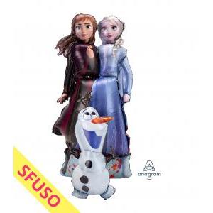 Palloncino  frozen 2 elsa, anna e olaf  airwalker 27"x58". 1pz