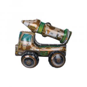 Palloncino  4d camion militare con missile 24"-60cm. 1pz