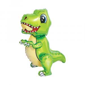 Palloncino  4d t-rex verde divertente 35"-88cm. 1pz