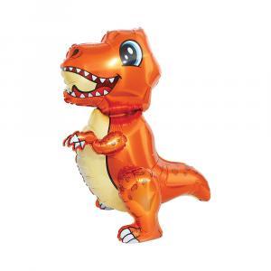 Palloncino  4d t-rex marrone divertente 35"-88cm. 1pz