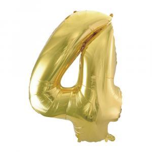 Palloncino  numero 4 champagne con valvola 40"-101cm. 1pz