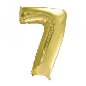 Palloncino  numero 7 champagne con valvola 40"-101cm. 1pz