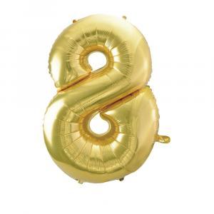 Palloncino  numero 8 champagne con valvola 40"-101cm. 1pz