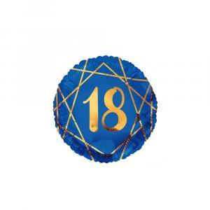 Palloncino  18 anni geoide blu navy tondo 18"-45cm. 1pz