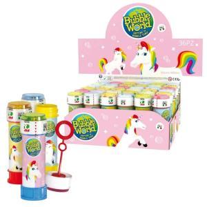 Espositore 36pz bolle di sapone unicorno 60ml