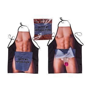 Grembiule da cucina sexy corpo uomo nudo con pene 70x49cm , 1pz.