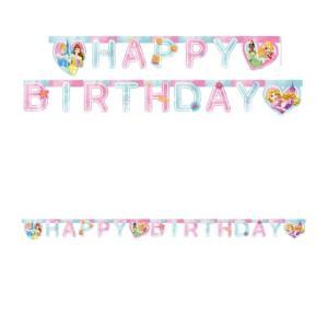 Festone happy birthday principesse live your story next generation da 2m, 1pz.