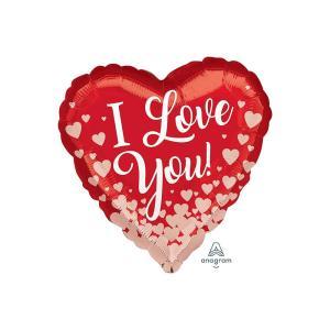 Palloncino  i love you in pizzo cuore 23"-58cm. 1pz