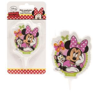 Candelina a forma di minnie 2d 7,5cm, 1pz.