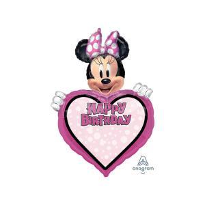 Palloncino  minnie happy birthday personalizzabile 24"x33". 1pz