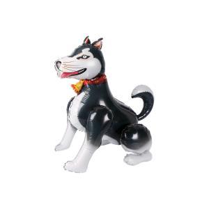 Palloncino  4d cane husky bianco e nero 23"-58cm. 1pz