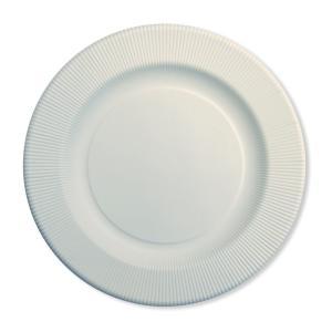 Sottopiatti a righe compostabili colore bianco ø32,4cm. 10pz