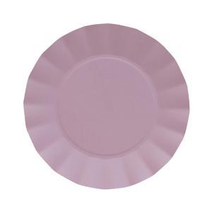 Piatti compostabili grandi colore rose quartz ø24,5cm. 20pz