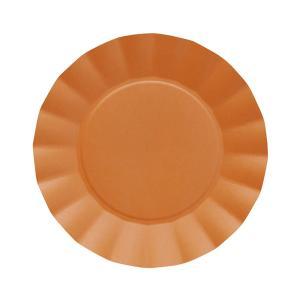 Piatti compostabili grandi colore arancio ø24,5cm. 20pz