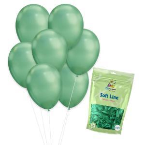 Palloncini soft line verde chrome 12inc-30cm. 50pz