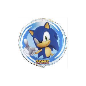 Palloncino sonic the hedgehog tondo 18in-45cm. 1pz