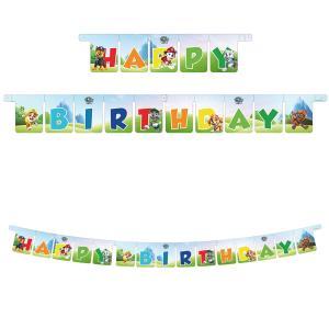 Festone happy birthday paw patrol 2,1m, 1pz.