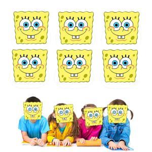 Maschere spongebob per bambini in cartoncino, 6pz.