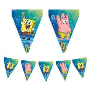 Bandierine festone spongebob 3m, 1pz.