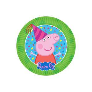 Piatti peppa pig plastic free 18cm, 8pz.