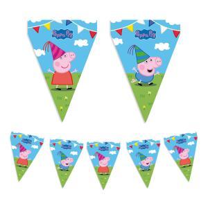 Bandierine festone peppa pig 3m, 1pz.