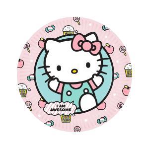 Piatti hello kitty plastic free 23cm, 8pz.