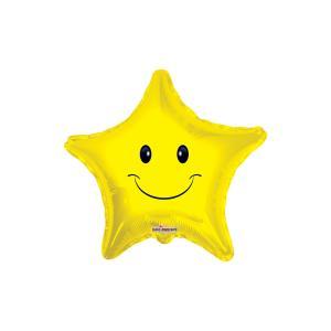 Palloncino  faccia smile stella 18"-45cm. 1pz