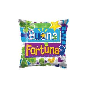 Palloncino  buona fortuna quadrato 18"-45cm. 1pz