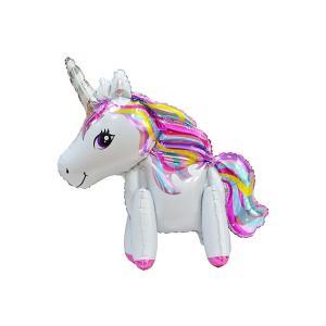 Palloncino  sagoma 3d unicorno rosa e fuxia 25"-63cm. 1pz