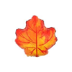 Palloncino  sagoma foglia d'acero autunnale 16"x21". 1pz