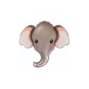 Palloncino  elefante testa grigia 32"-81cm. 1pz