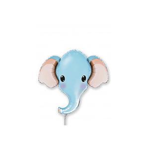 Palloncini  elefante celeste testa 12"-30cm. 5pz