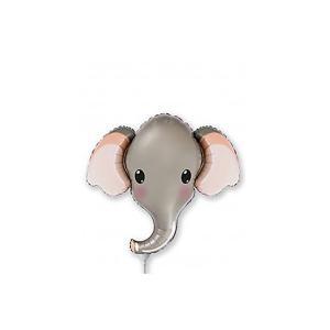 Palloncini  elefante grigio testa 12"-30cm. 5pz