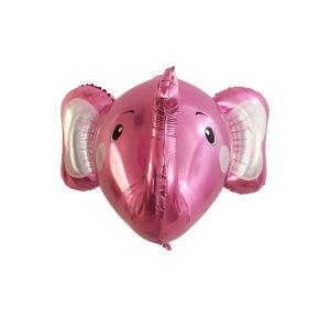 Palloncino elefante testa 3d rosa 25inc-63cm, 1pz.