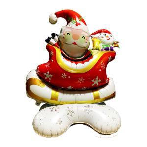 Palloncino babbo natale con slitta standing, dimensione 44"-112cm. confezione da 1pz.