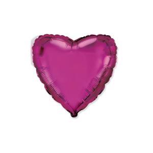 Palloncino a forma di cuore viola 18" - 45cm. 1pz