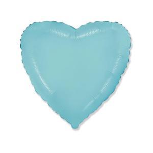 Palloncino a forma di cuore celeste 32" - 80cm. 1pz