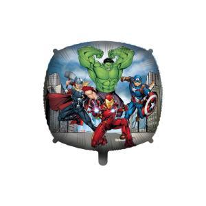 Palloncino quadrato con personaggi avengers 18"-46cm. 1pz