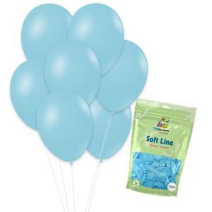 Palloncini soft line celeste baby pastello 12inc-30cm. 50pz