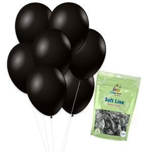 Palloncini soft line nero pastello 12inc-30cm. 50pz