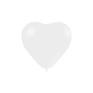 Palloncino a forma di cuore bianco pastello 12"-30cm, confezione da 50pz.