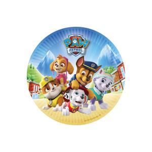 Piatti paw patrol plastic free 18cm, 8pz.